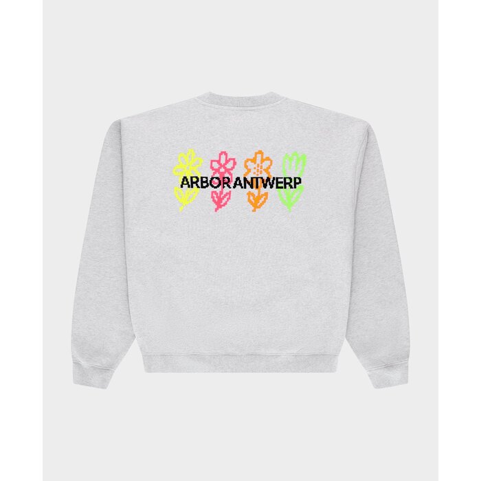 Arbor Antwerp Pixel Flower Crewneck - Melange