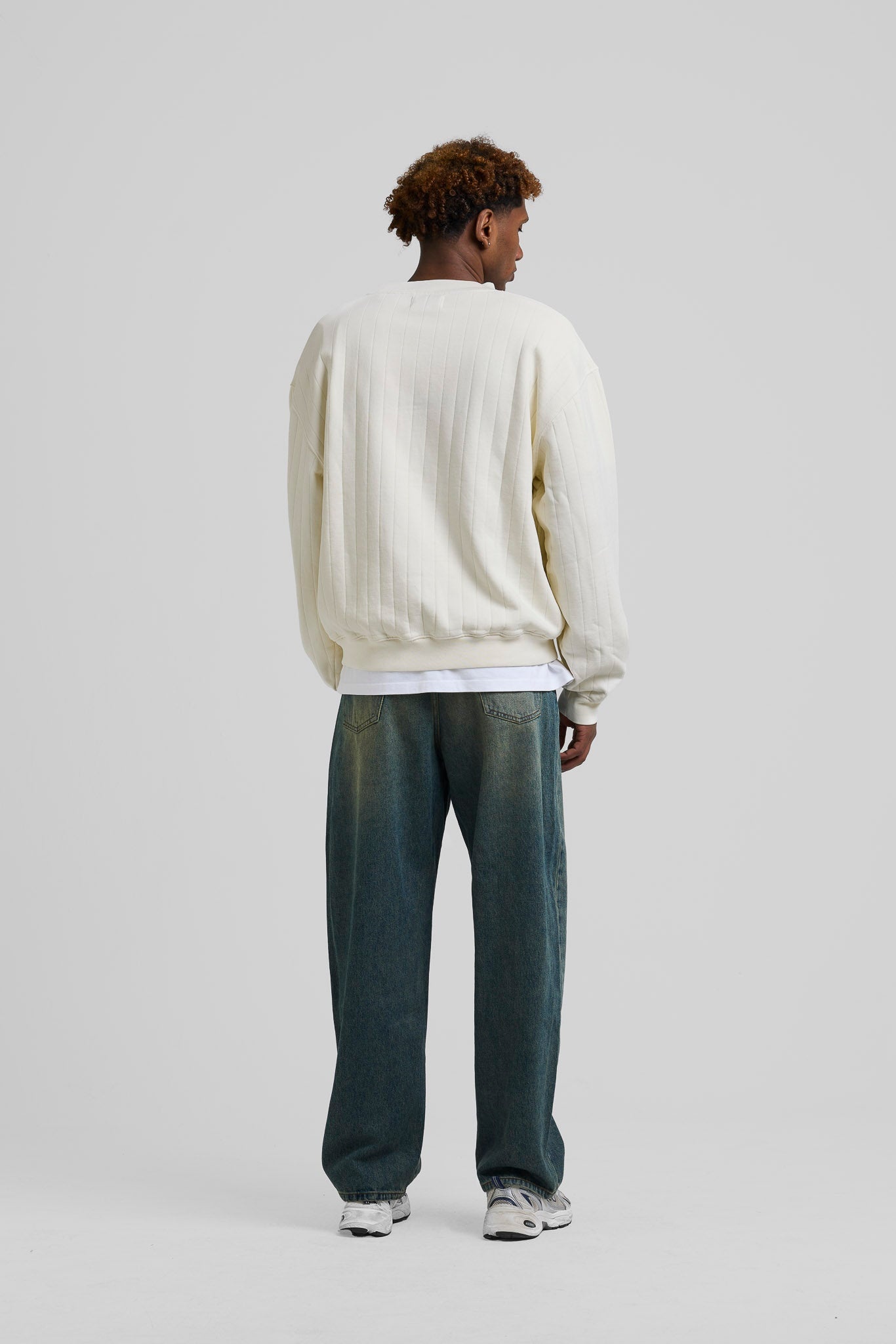 Arbor Antwerp Needle Drop Crewneck - Cream