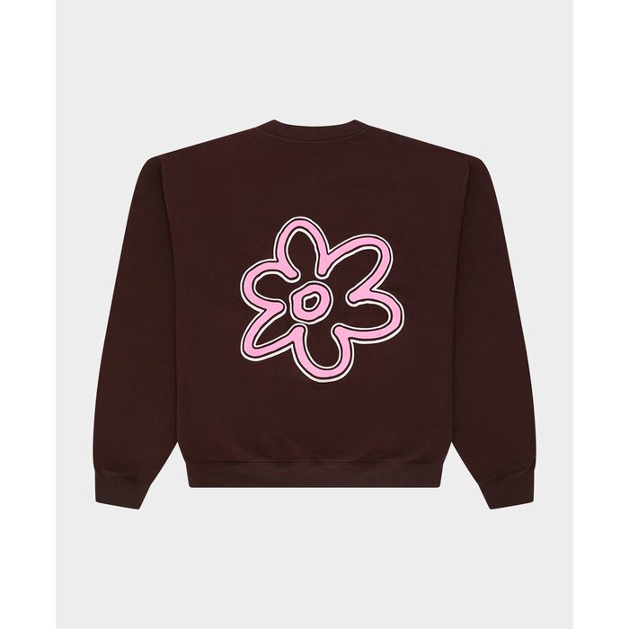 Arbor Antwerp Line Flower Crewneck - Brown