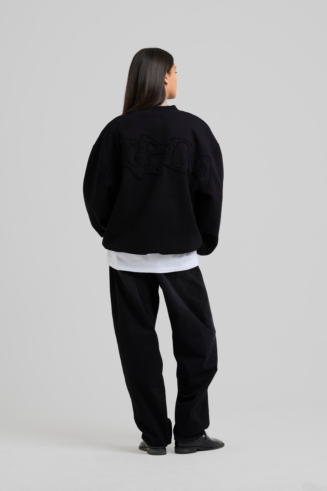 Arbor Antwerp Big Application Crewneck - Black