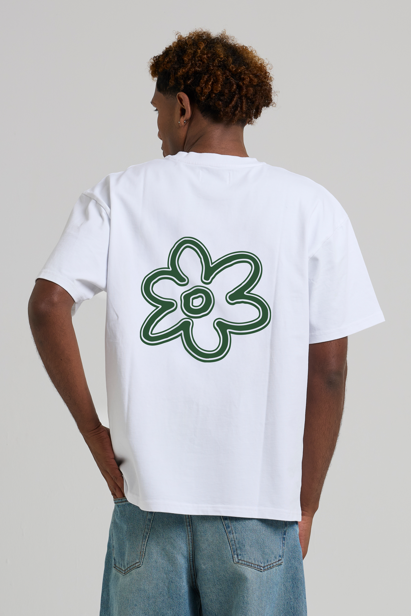 Arbor Antwerp Line Flower T-shirt - Green