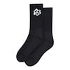 Line Flower Socks - Black