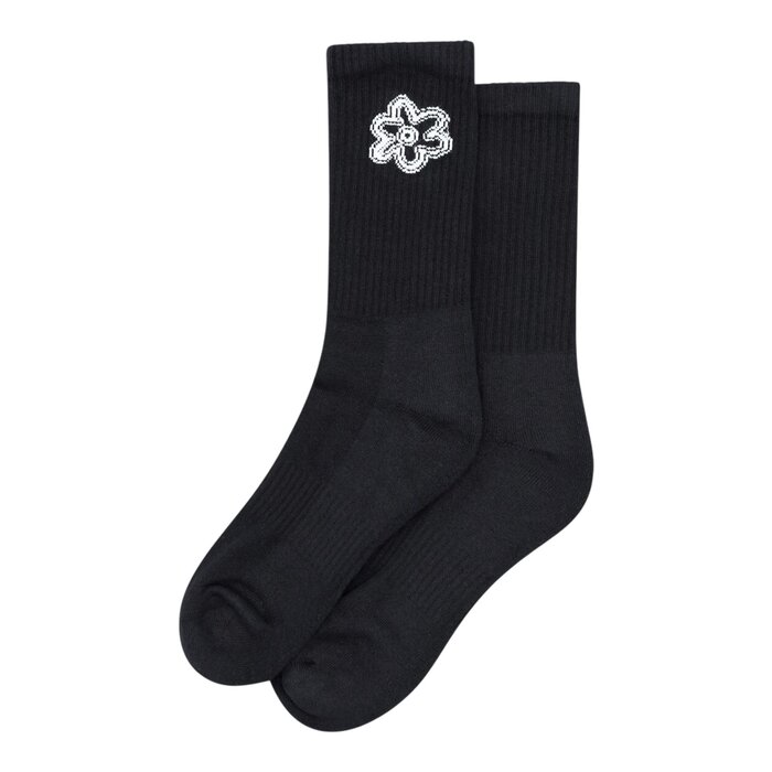 Arbor Antwerp Line Flower Socks - Black