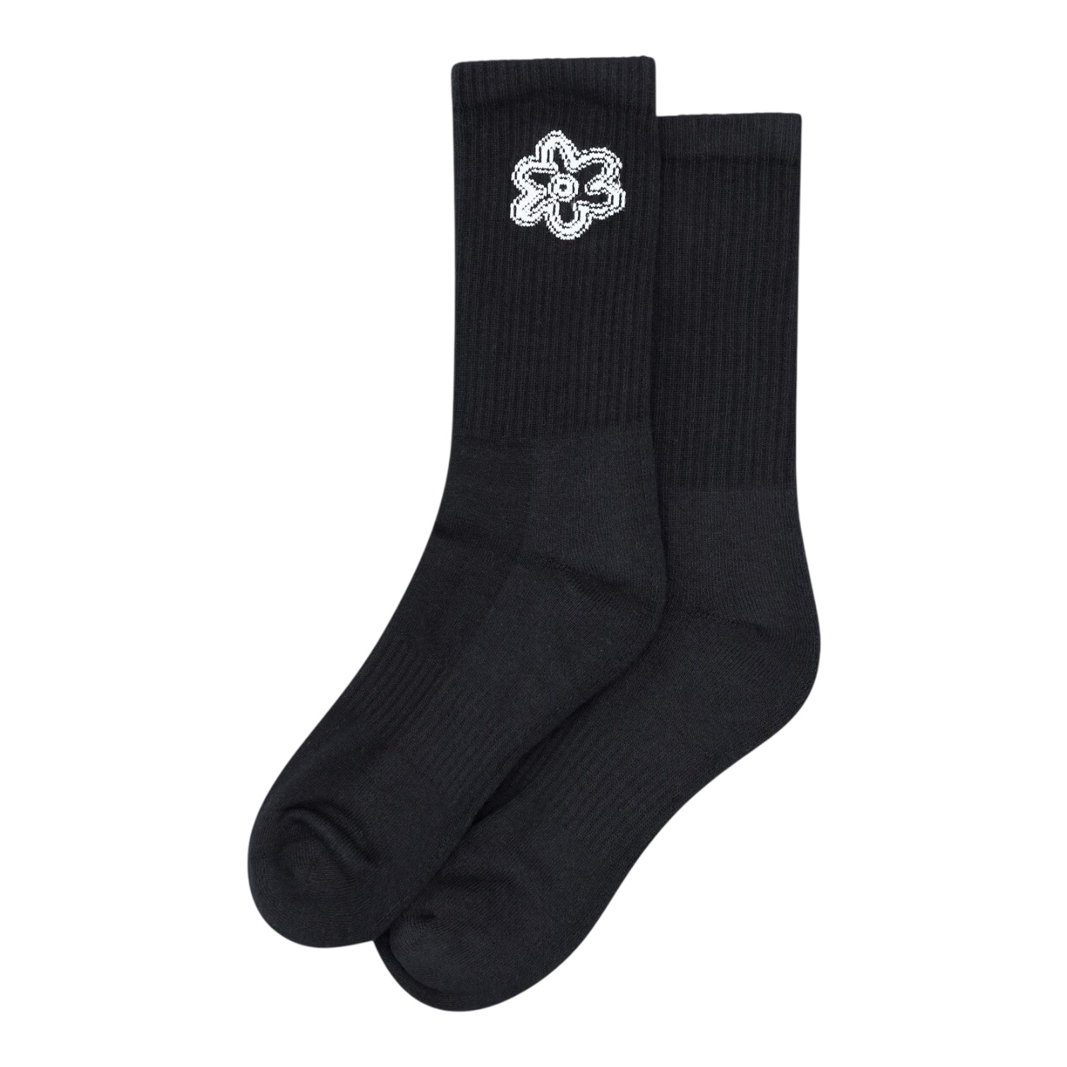 Arbor Antwerp Line Flower Socks - Black