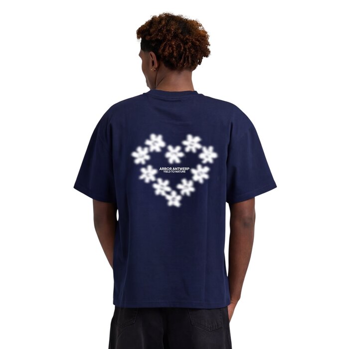 Arbor Antwerp Faded Flower T-shirt - Blue