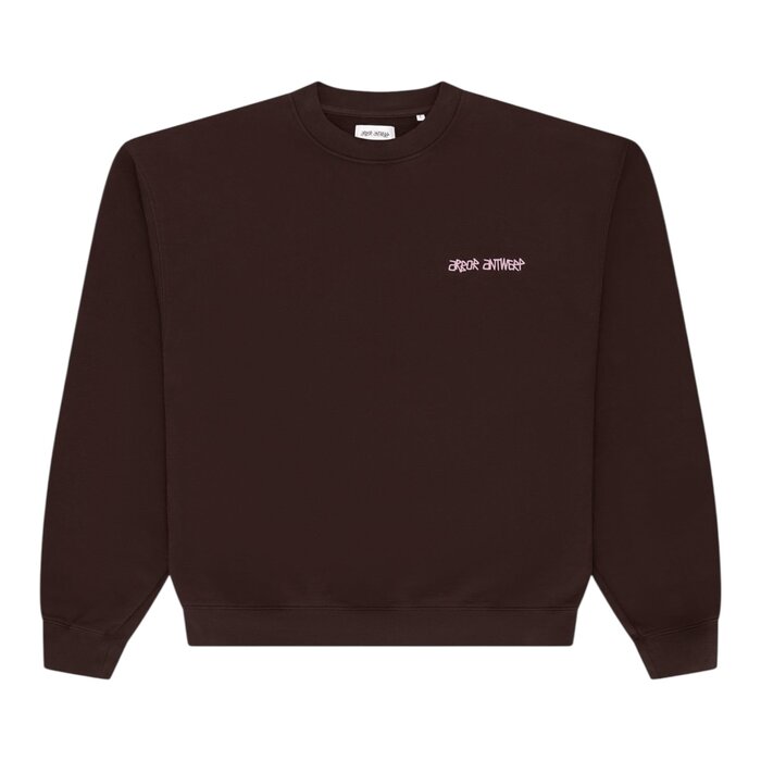 Arbor Antwerp Line Flower Crewneck - Brown