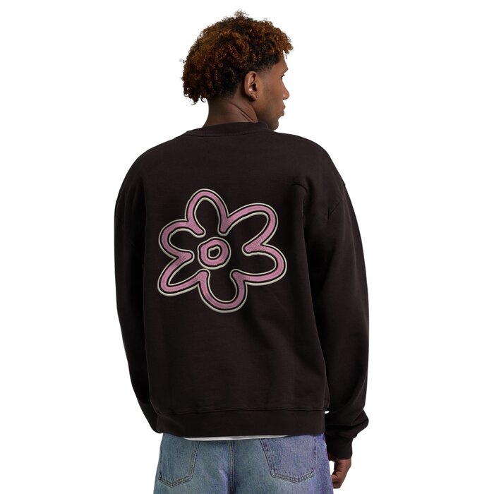 Arbor Antwerp Line Flower Crewneck - Brown