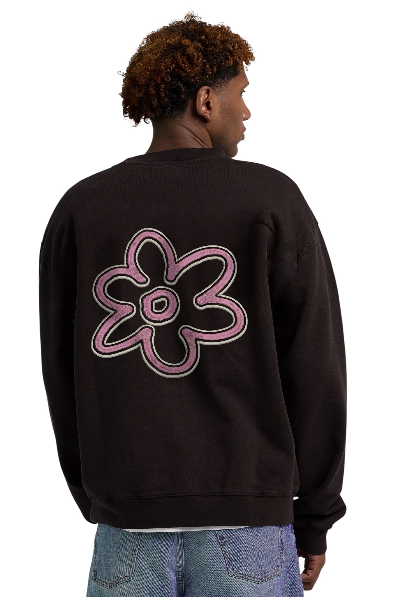 Arbor Antwerp Line Flower Crewneck - Brown