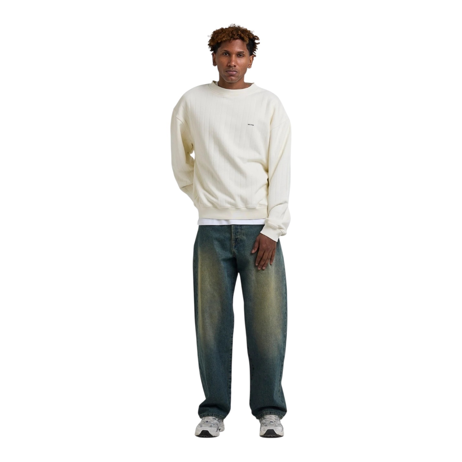 Arbor Antwerp Needle Drop Crewneck - Cream