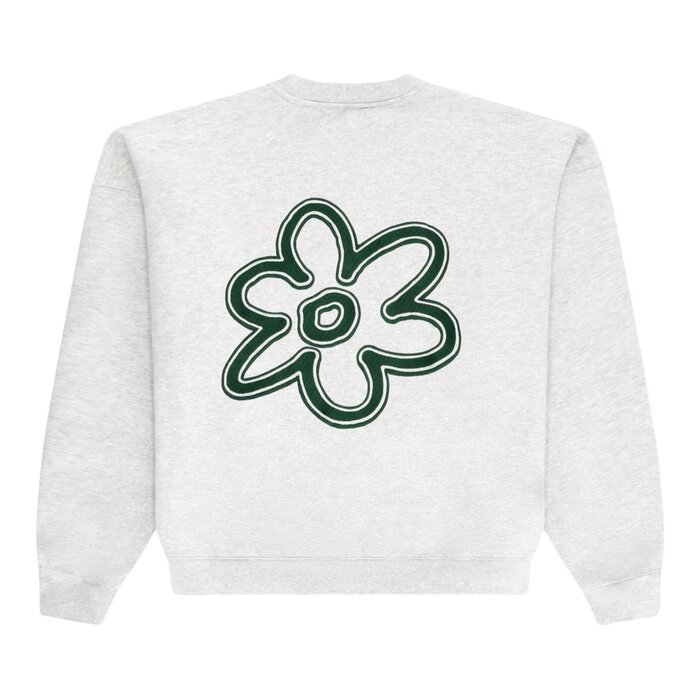 Arbor Antwerp Line Flower Crewneck - Melange
