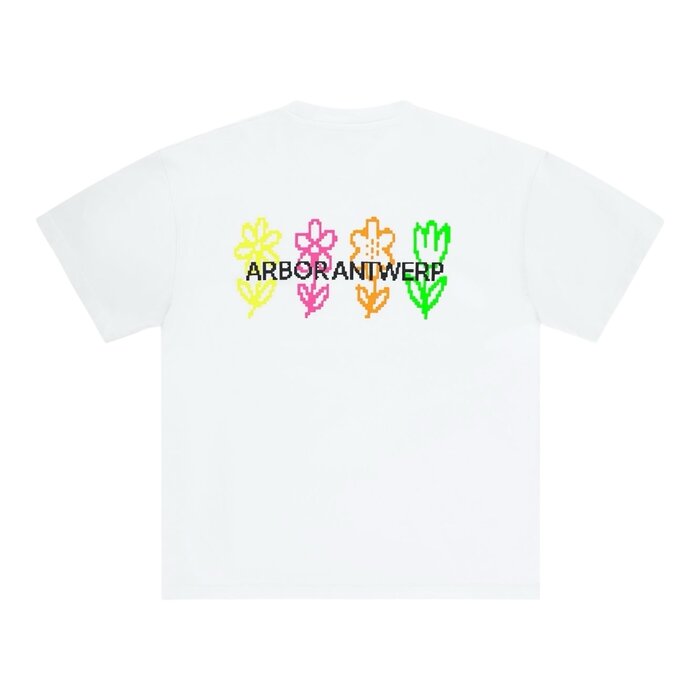 Arbor Antwerp Pixel Flower T-shirt - White