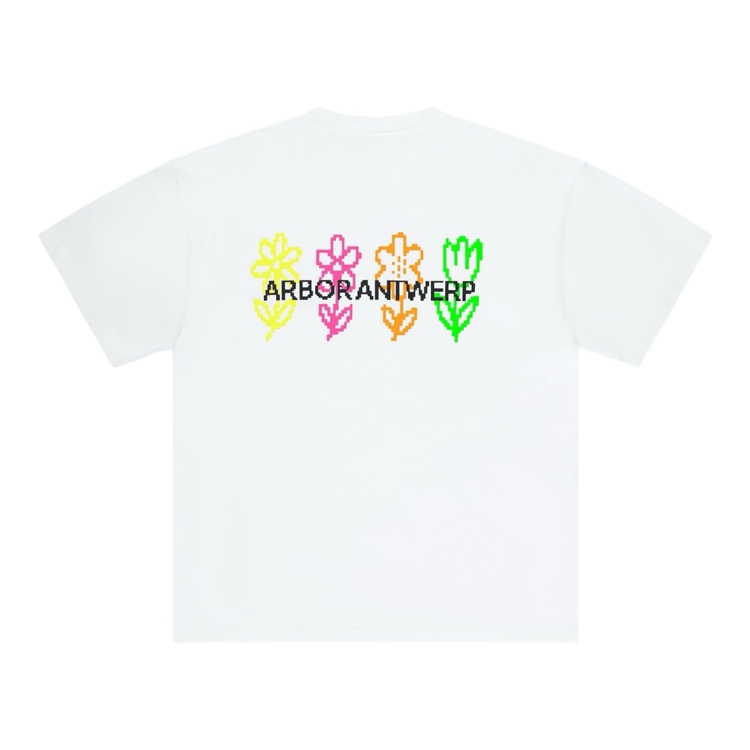 Arbor Antwerp Pixel Flower T-shirt - White