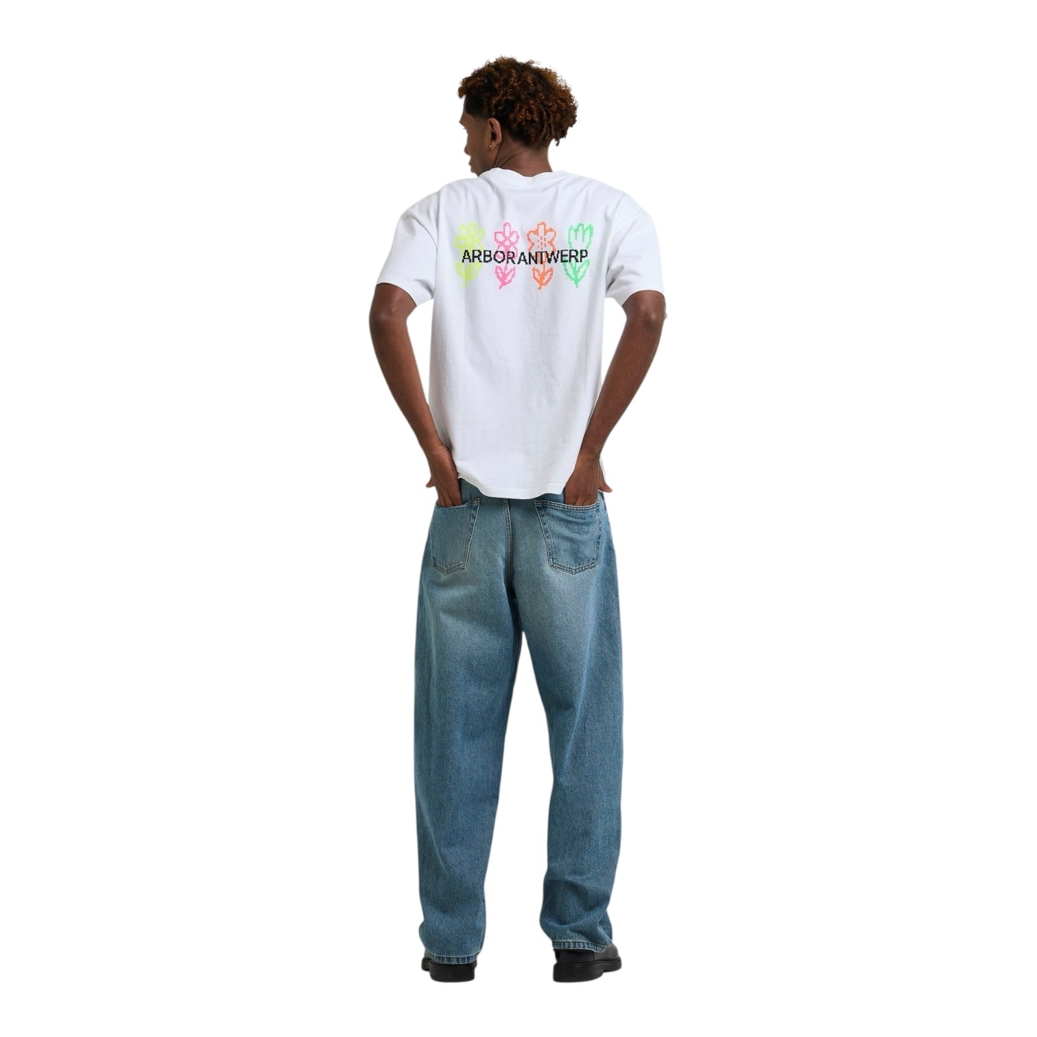 Arbor Antwerp Pixel Flower T-shirt - White