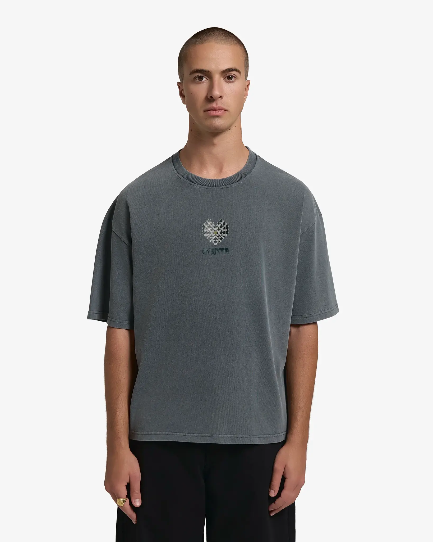 Ementa Vitrals Washed S/S Tee - Grey Washed