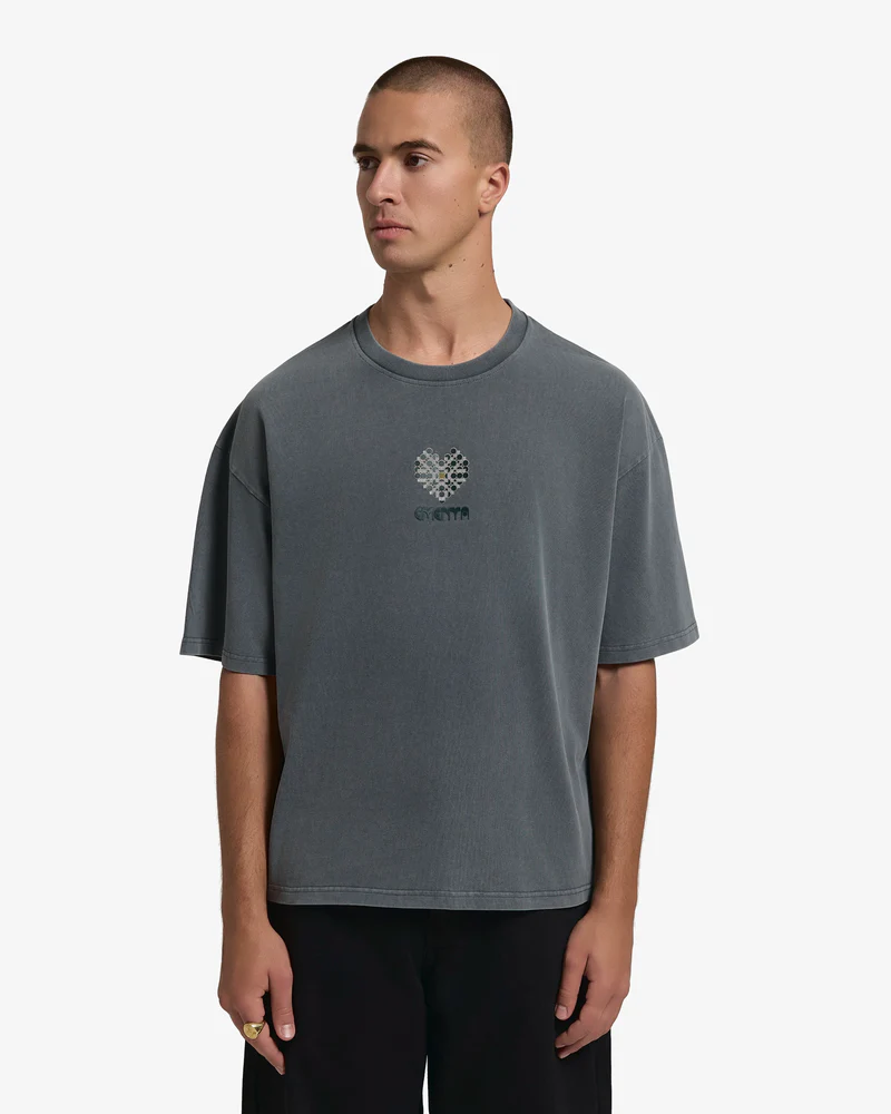 Ementa Vitrals Washed S/S Tee - Grey Washed