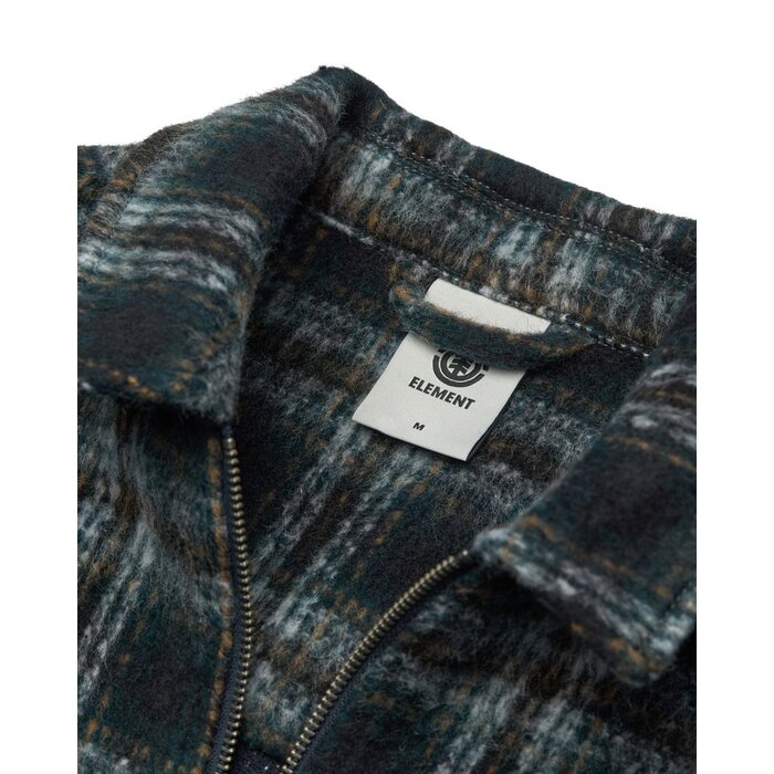 Element Fuzzy Check Zip - Brushed Plaid Dark Slate