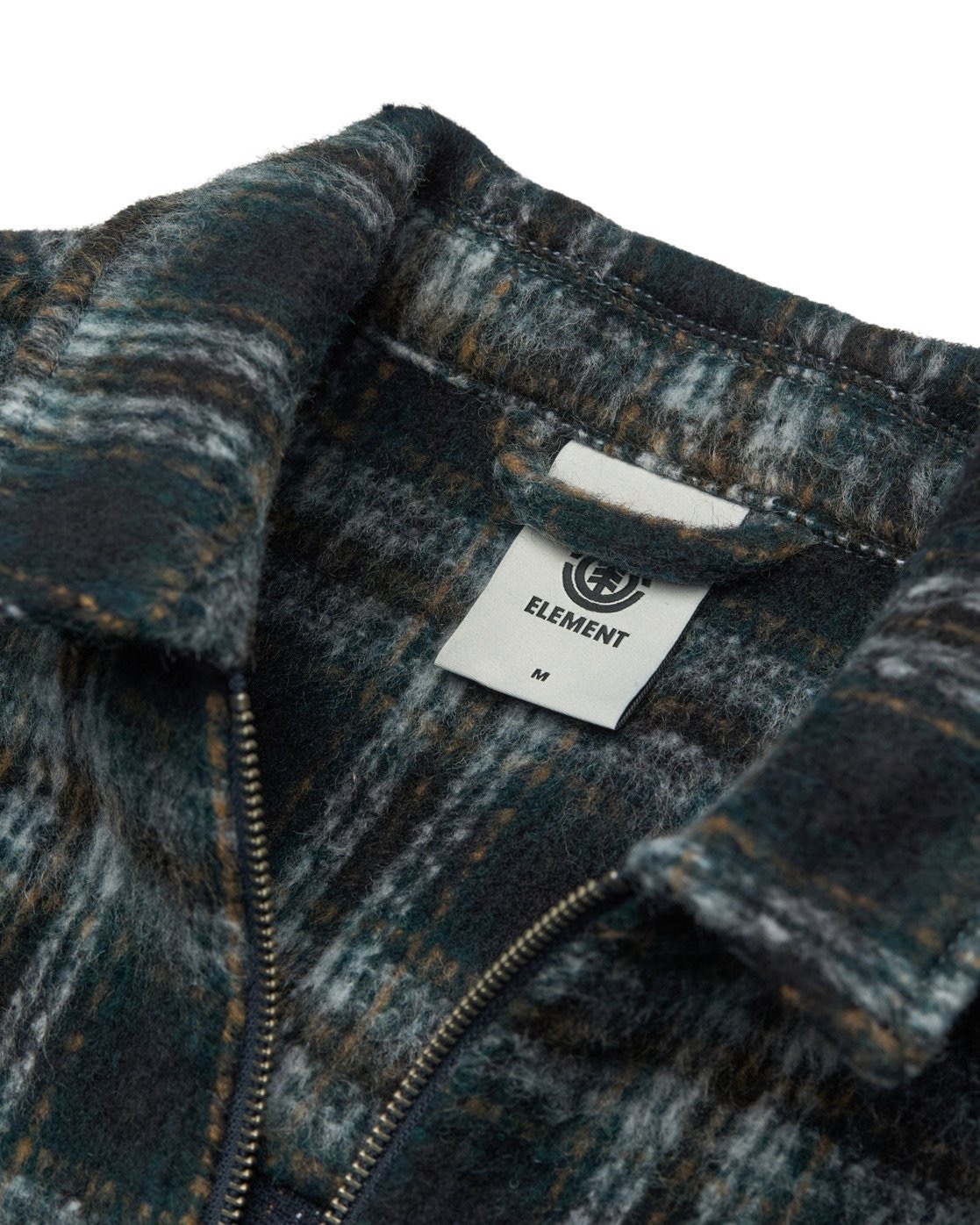 Element Fuzzy Check Zip - Brushed Plaid Dark Slate