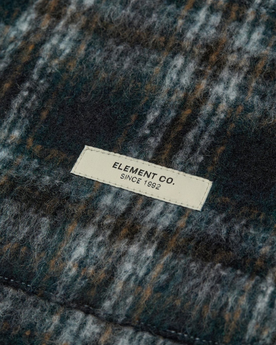 Element Fuzzy Check Zip - Brushed Plaid Dark Slate