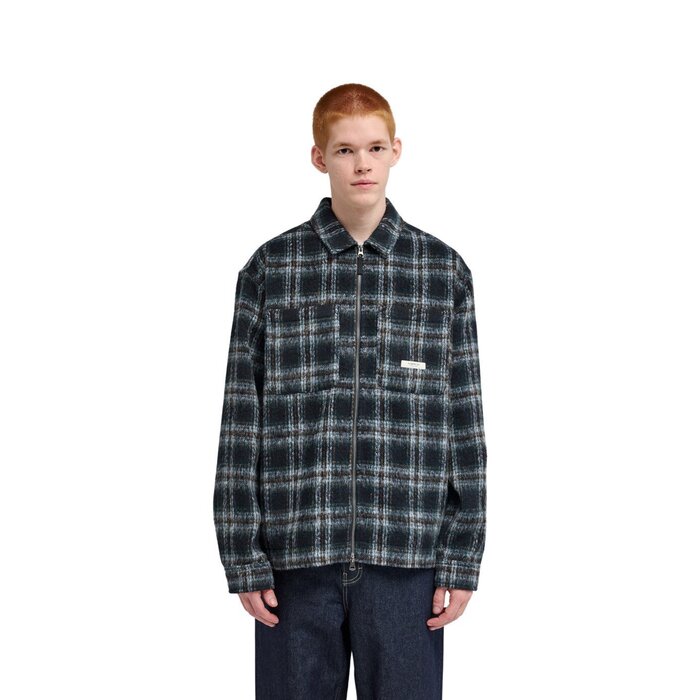 Element Fuzzy Check Zip - Brushed Plaid Dark Slate