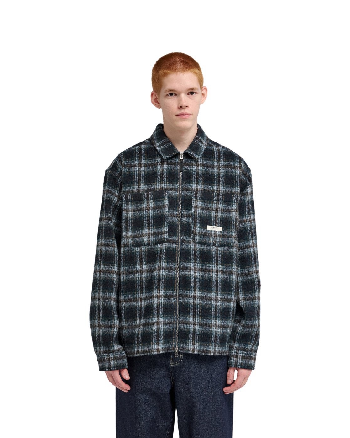 Element Fuzzy Check Zip - Brushed Plaid Dark Slate