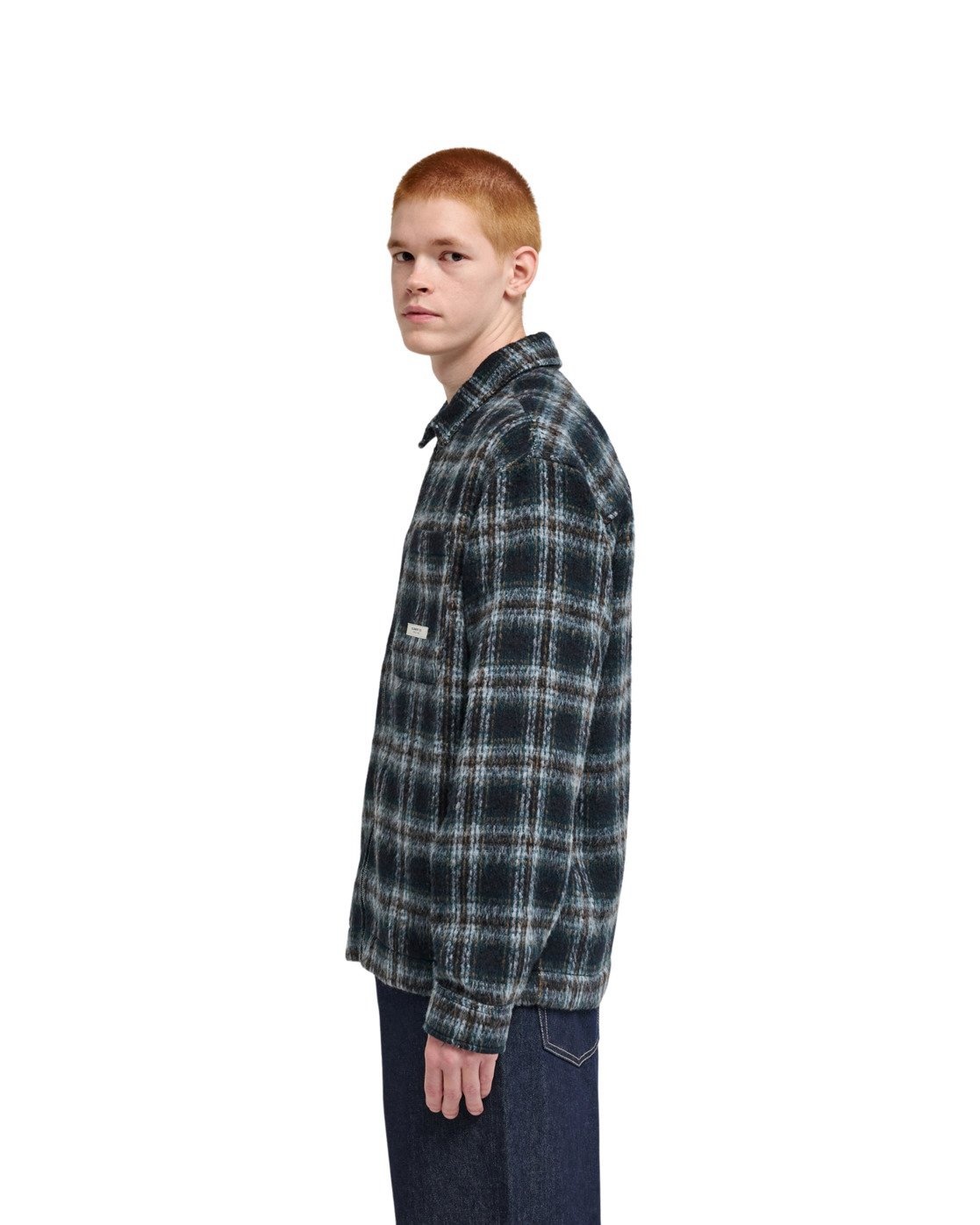 Element Fuzzy Check Zip - Brushed Plaid Dark Slate