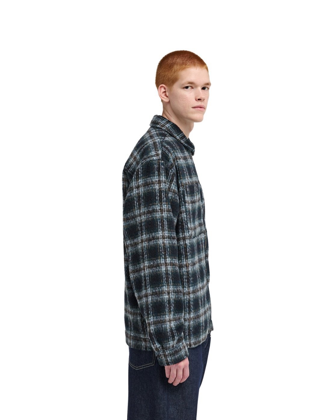 Element Fuzzy Check Zip - Brushed Plaid Dark Slate
