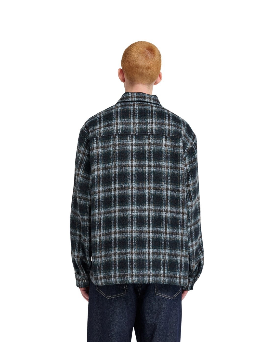 Element Fuzzy Check Zip - Brushed Plaid Dark Slate