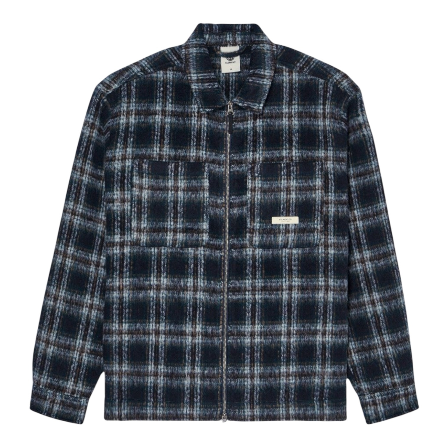 Element Fuzzy Check Zip - Brushed Plaid Dark Slate