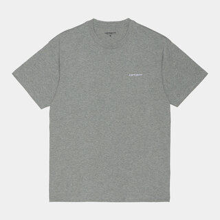 Carhartt WIP S/S Script Embroidery T-shirt - Grey Heather/White