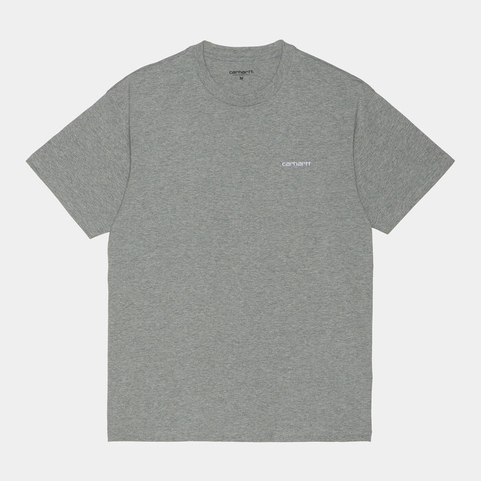 Carhartt WIP S/S Script Embroidery T-shirt - Grey Heather/White