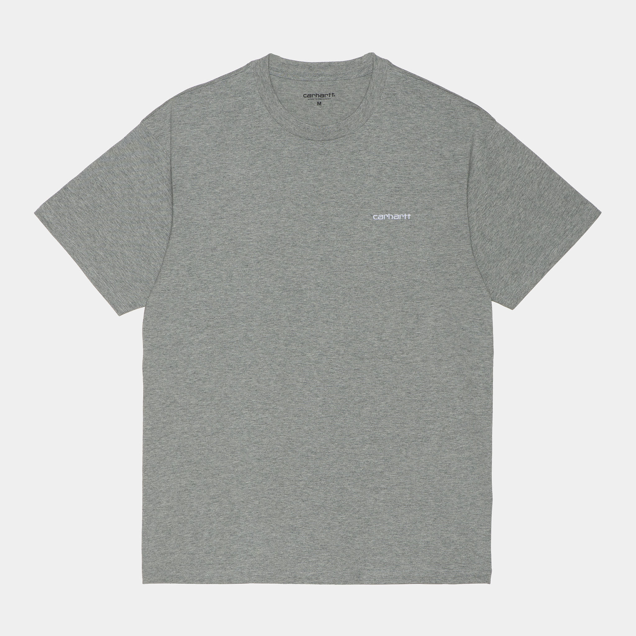 Carhartt WIP S/S Script Embroidery T-shirt - Grey Heather/White