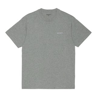 Carhartt WIP S/S Script Embroidery T-shirt - Grey Heather/White