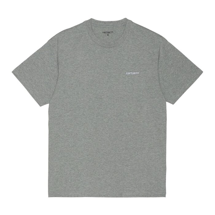 Carhartt WIP S/S Script Embroidery T-shirt - Grey Heather/White