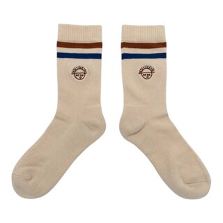 Space For Creation Retro Line Sock - Coffee Cream
