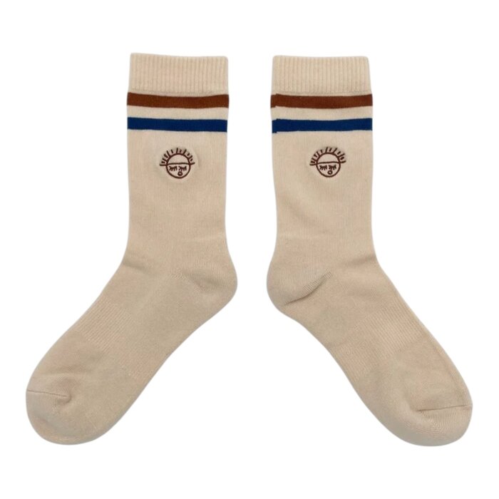 Space For Creation Retro Line Sock - Coffee Cream