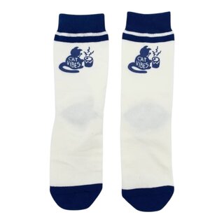 Space For Creation Cat Vibes Sock - White/Blue