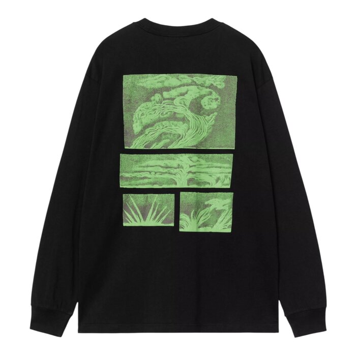 Carhartt WIP L/S Emerge T-Shirt - Black Stone Washed