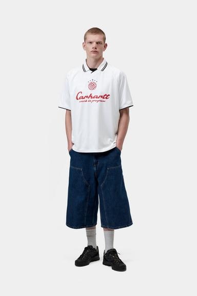 Carhartt WIP S/S Terrace Football T-Shirt - Heart Train Jacquard/White
