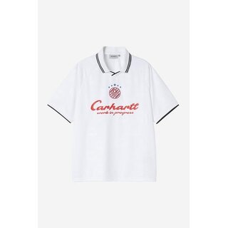 Carhartt WIP S/S Terrace Football T-Shirt - Heart Train Jacquard/White
