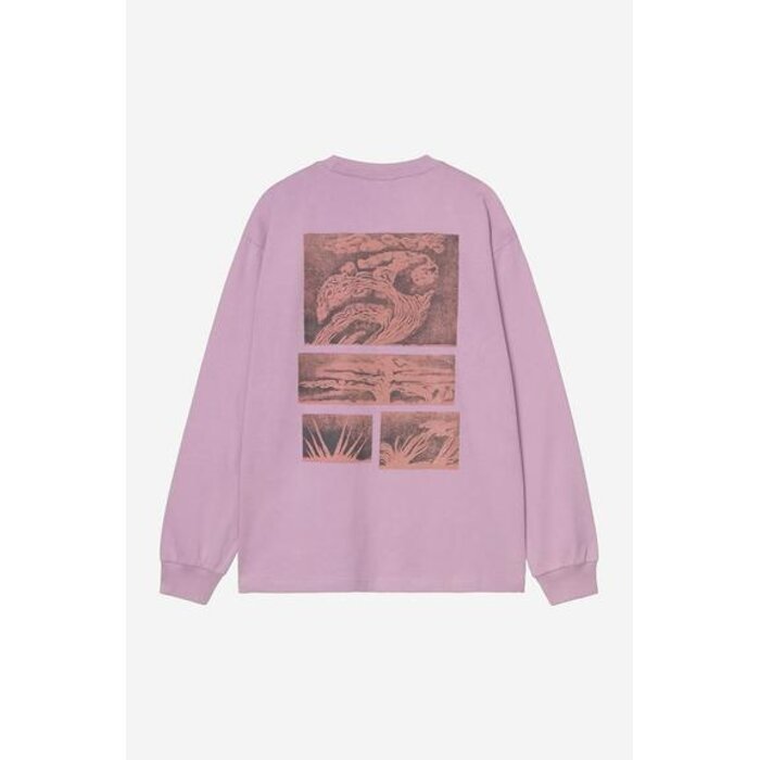 Carhartt WIP L/S Emerge T-Shirt - Gentle Purple Stone Washed