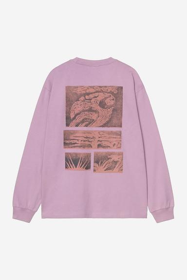 Carhartt WIP L/S Emerge T-Shirt - Gentle Purple Stone Washed