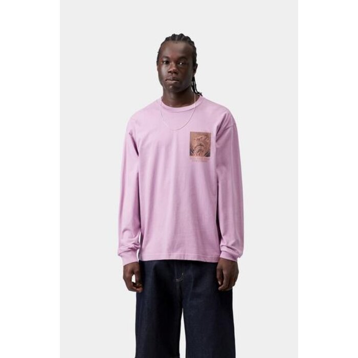 Carhartt WIP L/S Emerge T-Shirt - Gentle Purple Stone Washed
