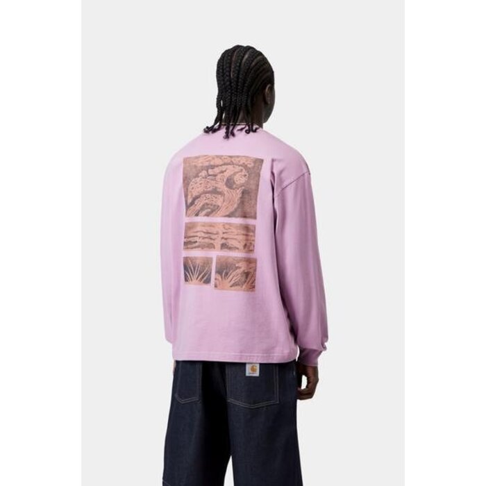 Carhartt WIP L/S Emerge T-Shirt - Gentle Purple Stone Washed