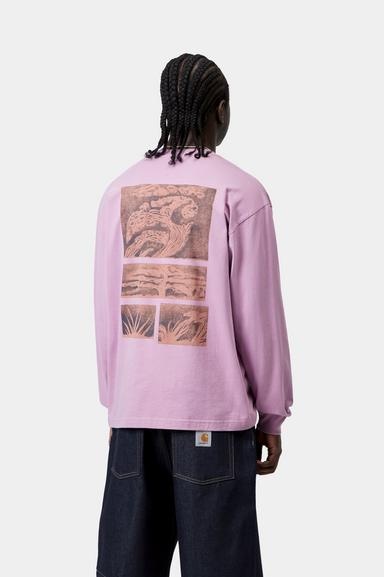 Carhartt WIP L/S Emerge T-Shirt - Gentle Purple Stone Washed