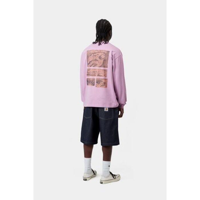 Carhartt WIP L/S Emerge T-Shirt - Gentle Purple Stone Washed