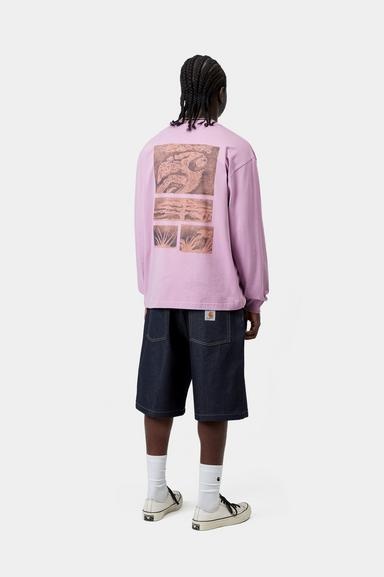 Carhartt WIP L/S Emerge T-Shirt - Gentle Purple Stone Washed