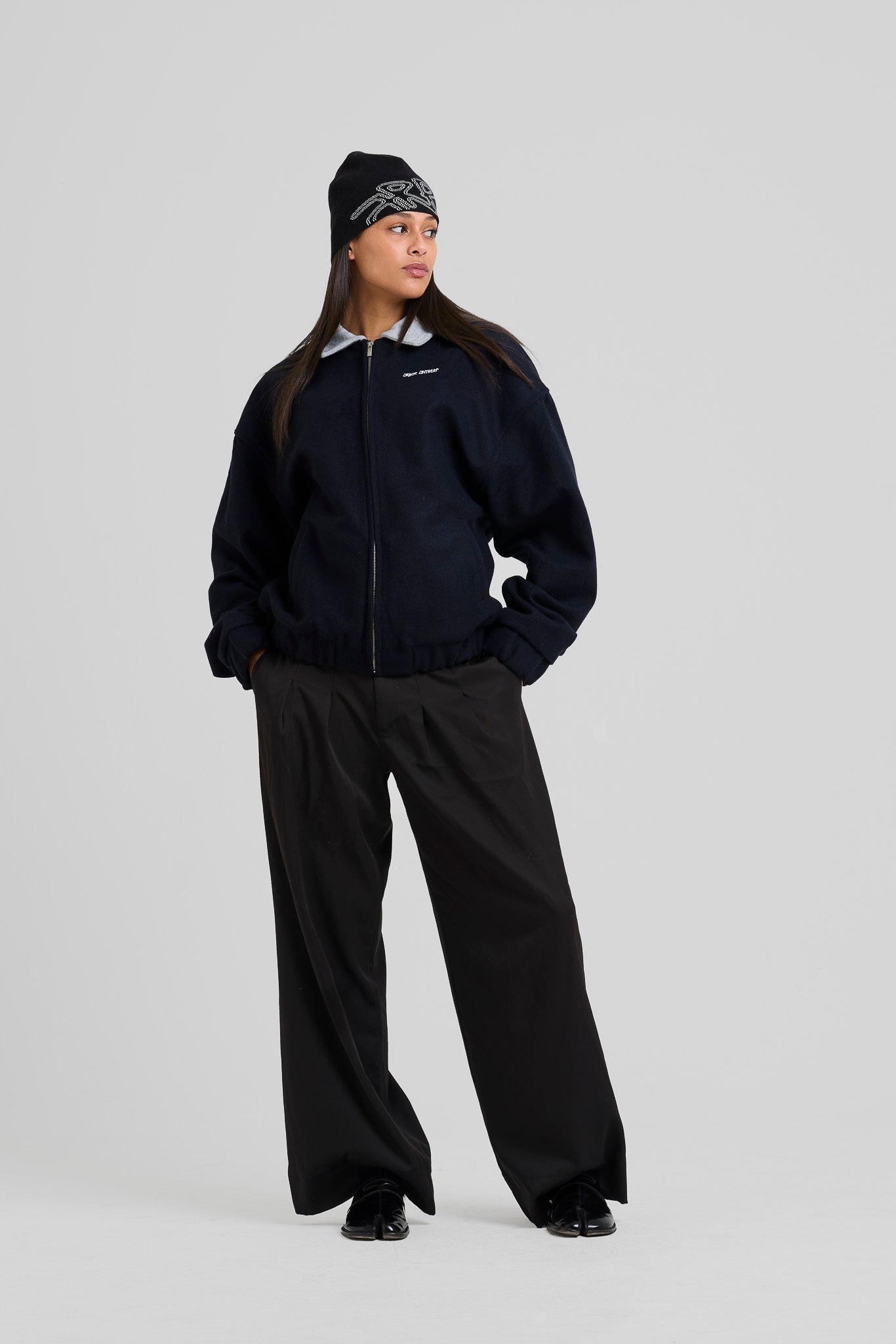 Arbor Antwerp Cropped Fitted Jacket - Dark Navy