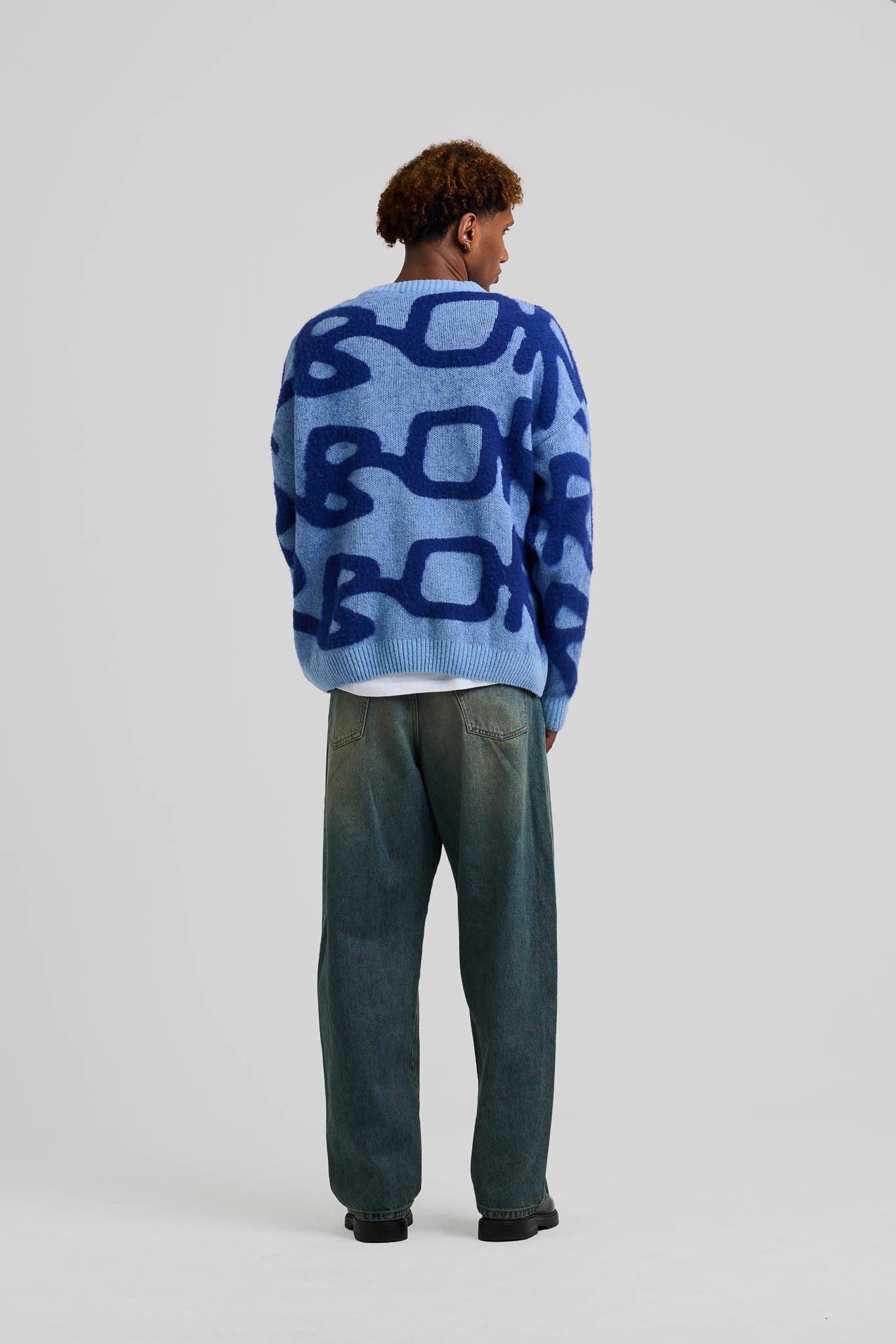 Arbor Antwerp Big Logo Alpaca Knit - Blue