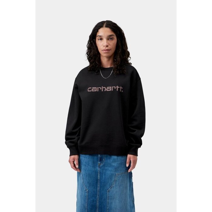 Carhartt WIP W' Carhartt Sweat - Black/Hortensia