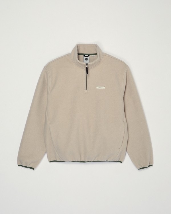 Element Sefton  1/4 Zip Fleece - Oatmeal Heather
